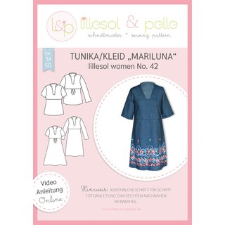 Papierschnittmuster lillesol women No.42 Tunika/Kleid Mariluna * mit Video-Nähanleitung *, Gr. 34-50