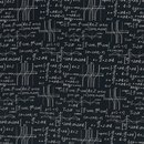 bedruckte Baumwolle mit Formeln, schwarz/wei&szlig;, Kim, 630299, 130g/m&sup2;