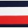 Stretchjersey mit Blockstreifen, 3cm, weiß/navy/rot, Gala, 999300, 220g/m²