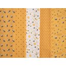 bedruckte Baumwolle mit kleinen Tupfen, sonnengelb, Kim, 753314, 130g/m&sup2;