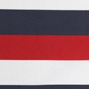 bedruckte Baumwolle mit Blockstreifen, blau/rot/weiß, Kim, 361638, 130g/m²