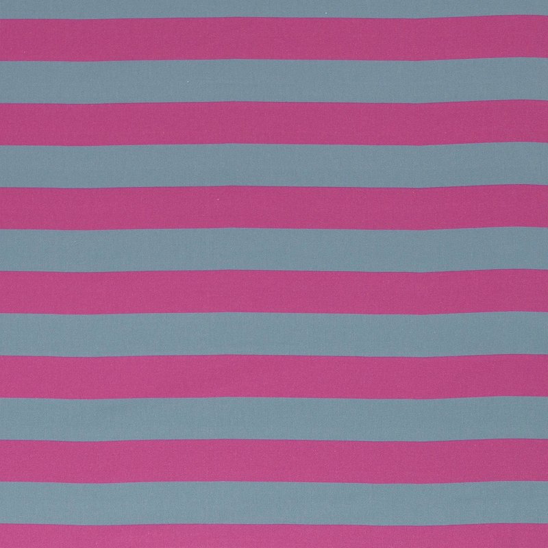bedruckte Baumwolle mit Blockstreifen, blau/pink, Kim, 361936, 130g/m²