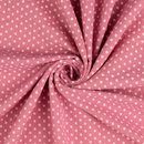 Double Gauze/Musselin bedruckt mit Tupfen, rosa, 125g/m&sup2;, 1332503021