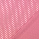 Double Gauze/Musselin bedruckt mit Tupfen, rosa, 125g/m&sup2;, 1332503021