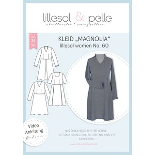 Papierschnittmuster lillesol women No.60 Kleid "Magnolia" * mit Video-Nähanleitung *, Gr. 34-50