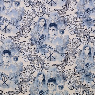 Harry Potter Jersey, blau, Lizensstoff, 1341290001, 200g/m²