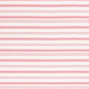bedruckte Baumwolle mit Streifen, weiß/rosa, Kim,...