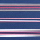 bedruckte Baumwolle mit Streifen, blau/rosa, Kim, 135256, 130g/m&sup2;